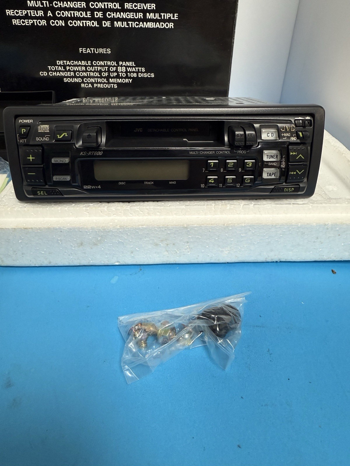 Nice Used Vintage JVC KS-RT600 Radio Cassette Player W/ Detachable Face & Box