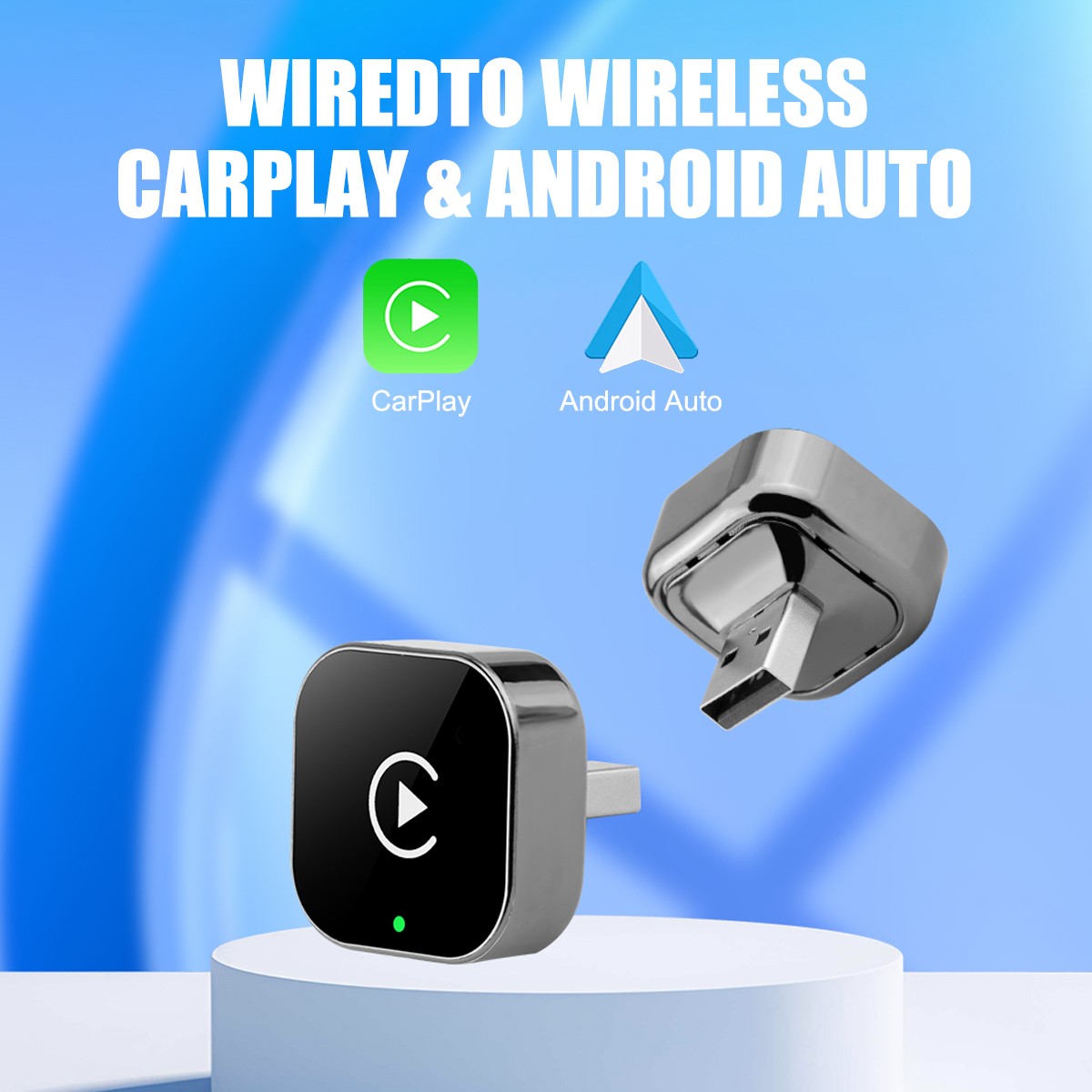 USB Auto Wireless CarPlay Adapter For iPhone Apple Wireless Dongle Plug ＆ Play