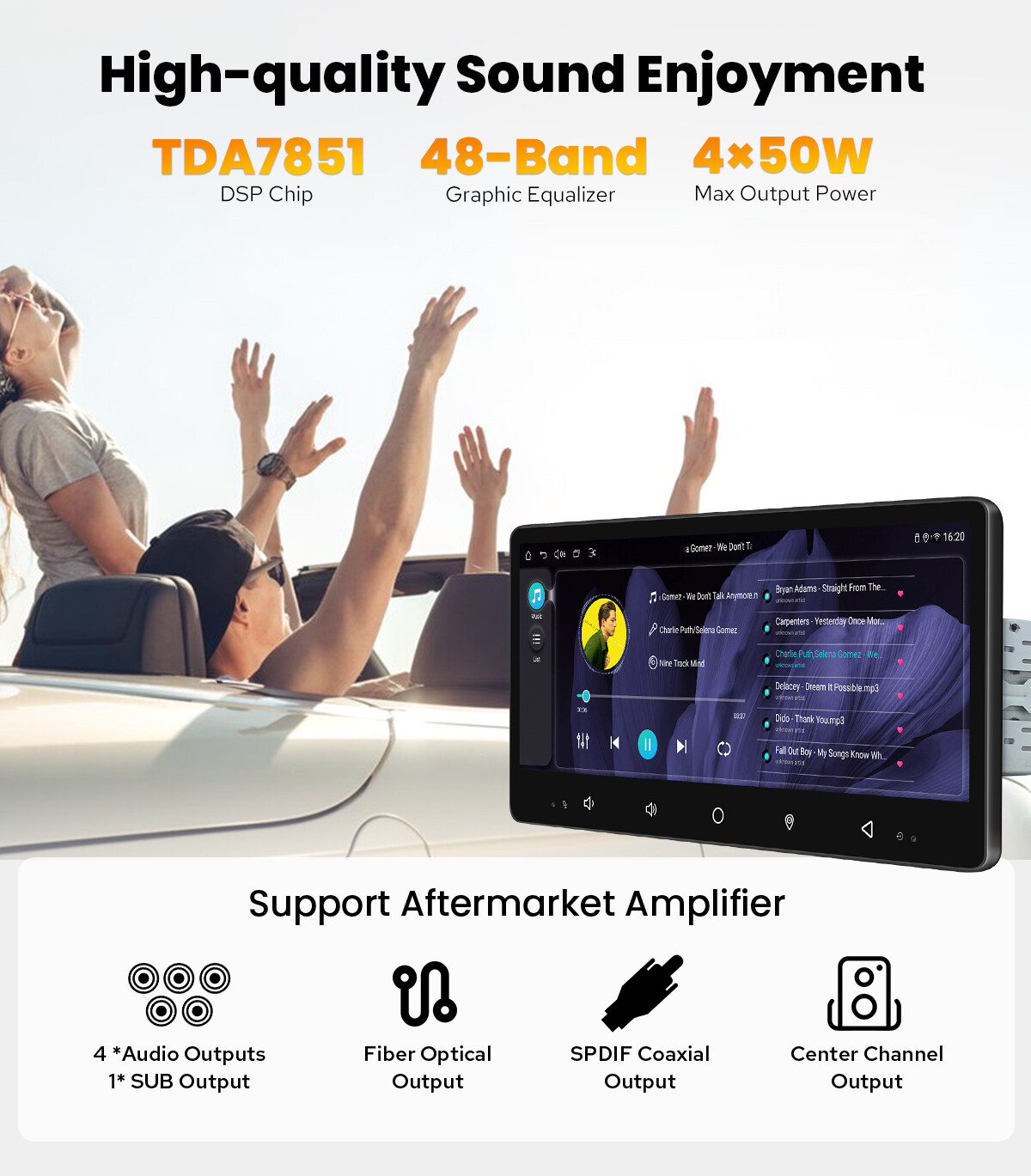JOYING 8.9 Inch Single Din Universal Android 12.0 Car Radio Octa Core 8+128GB BT
