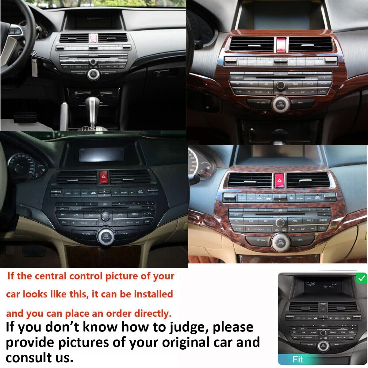 Car Radio Stereo Carplay For 2008-2012 Honda 8th Accord 4+64G 10in Cam FM