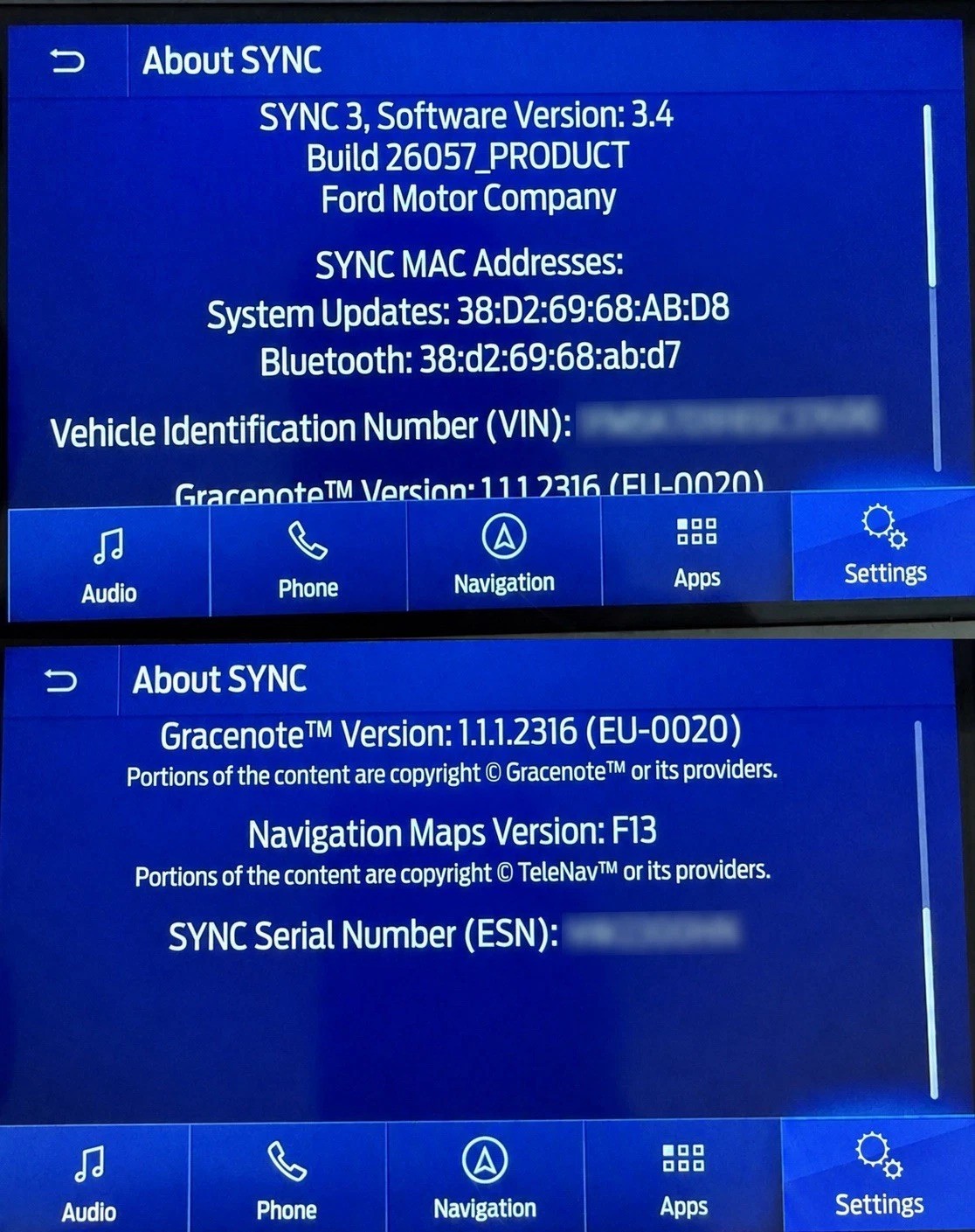 FORD FOCUS SYNC 3 ST Apple CarPlay APIM MODULE JM5T-14G370 SATNAV w/REAR CAMERA