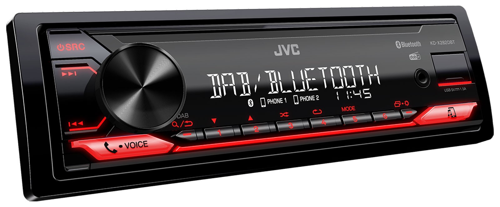 JVC Bluetooth USB DAB Steering Wheel Car Stereo for Renault Wind N 2009-2014 Black
