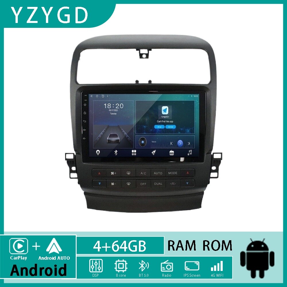 For Acura TSX 2004-2008 Car Multimedia Radio CarPlay Stereo Video GPS Android 4G