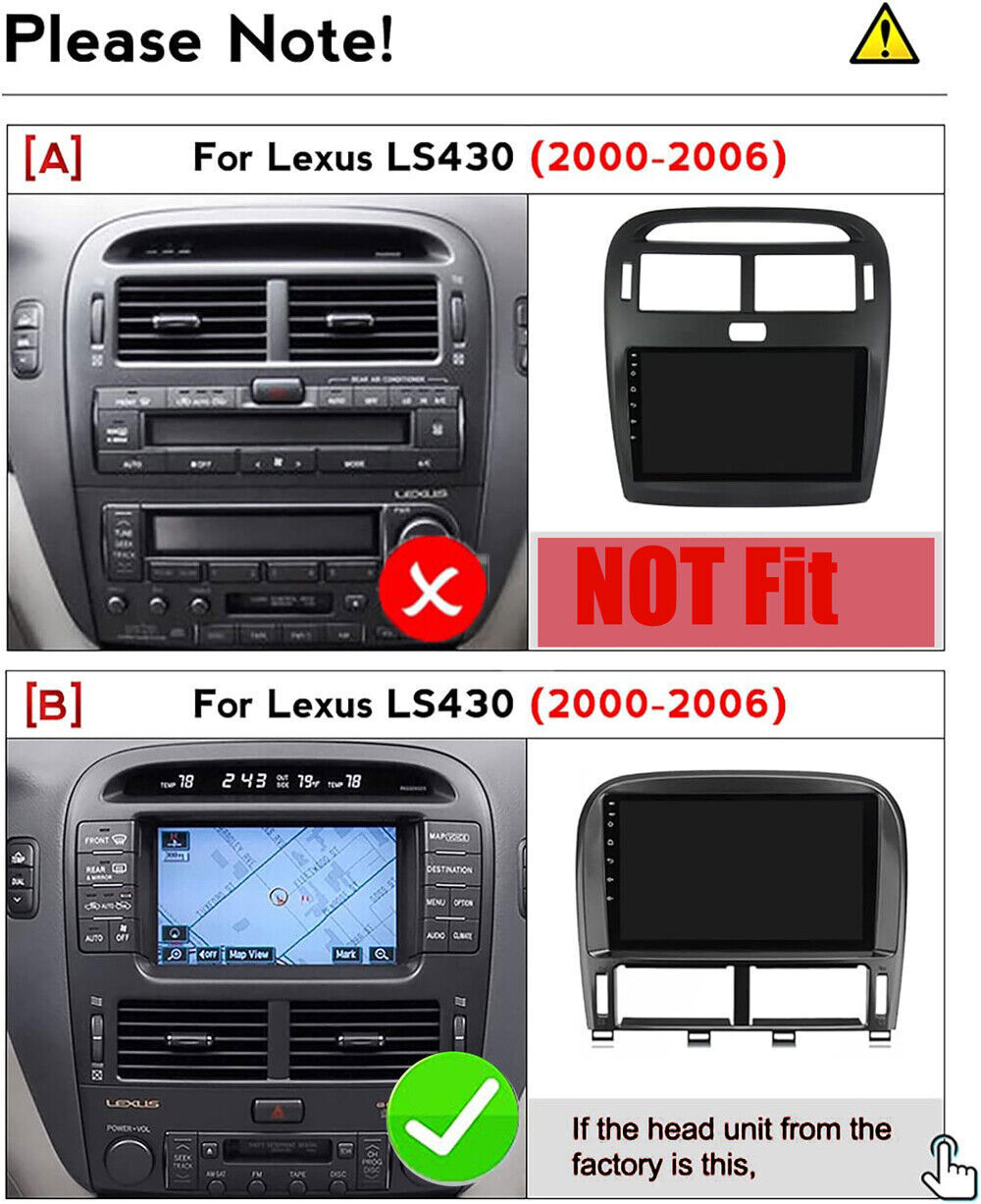 For 2001-2006 Lexus LS430 Carplay Car Radio Stereo Android 13 GPS NAVI WiFi +CAM