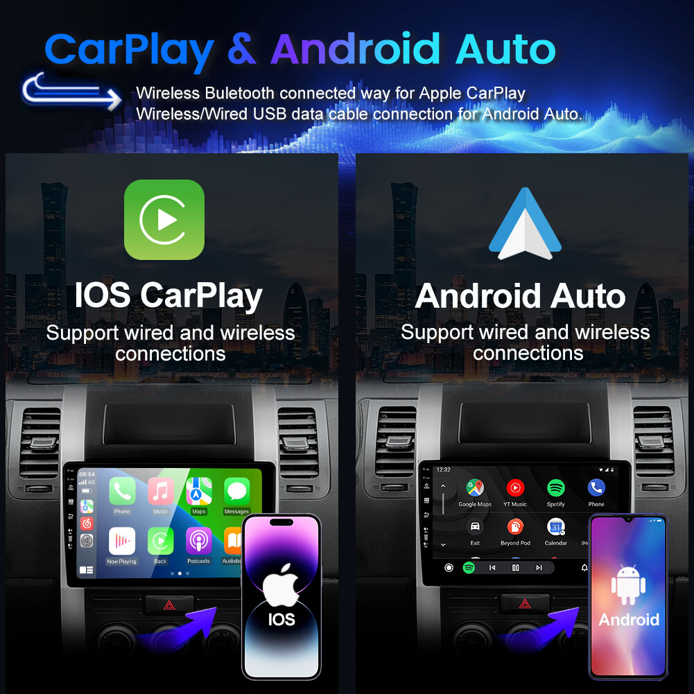 4GB+64GB Car Stereo Radio CarPlay For Nissan X-Trail T31 Android Navi DSP AHD BT