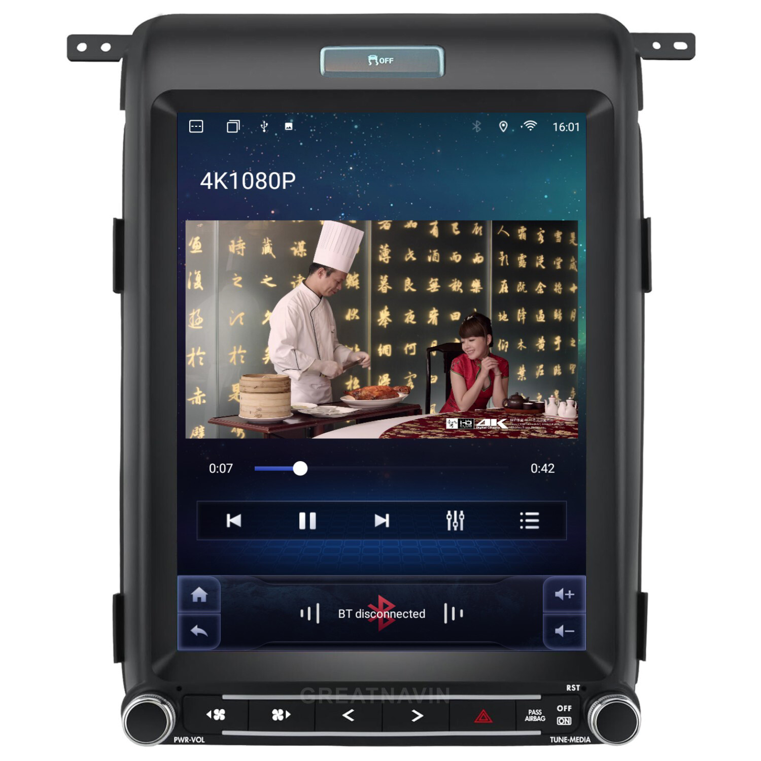 Apple CarPlay For Ford F150 2013-2015 Car Radio Stereo Tesla style Android Auto
