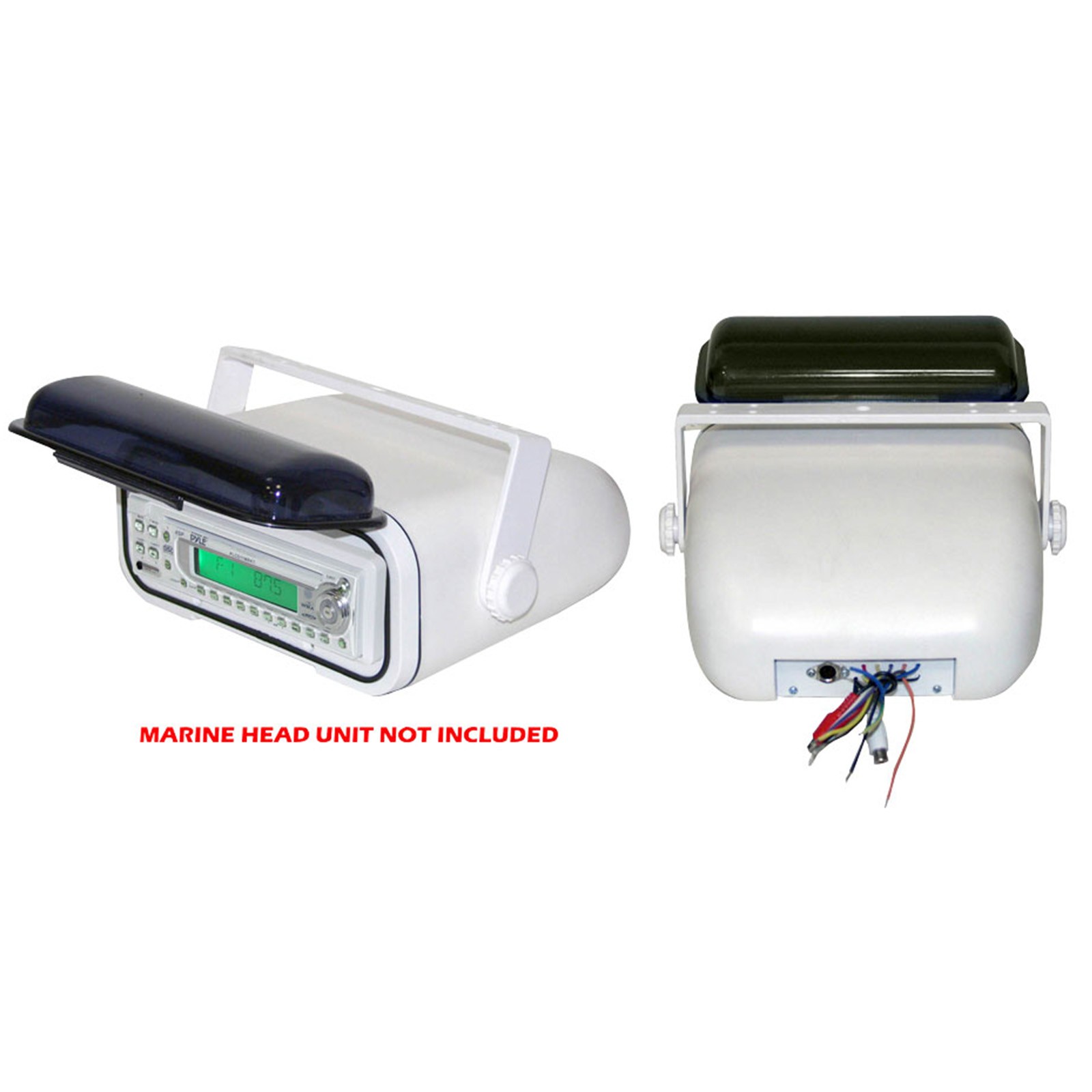 Pyle PLMRB29W Bluetooth In-Dash Headunit, PLMRCW3 Universal Marine Stereo Cover