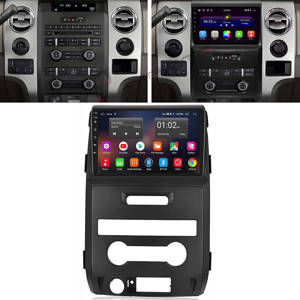 For Ford F-150 2009-2014 Wireless CarPlay Android 13.0 Car Stereo Radio GPS Wifi