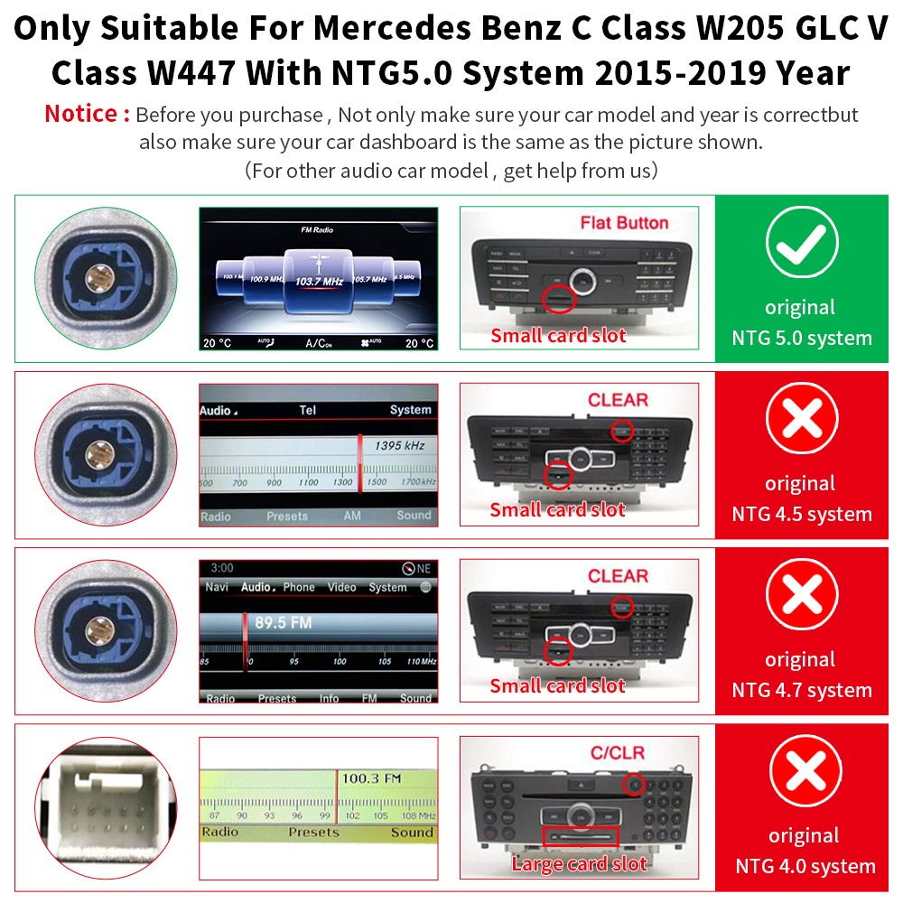 12.3″ Android Carplay Multimedia Screen Navi For Mercedes Benz C GLC W205 V W447
