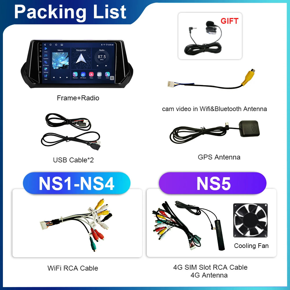Carplay Car Radio For Peugeot 2008 208 2019-2021 Android Video Stereo Navi GPS