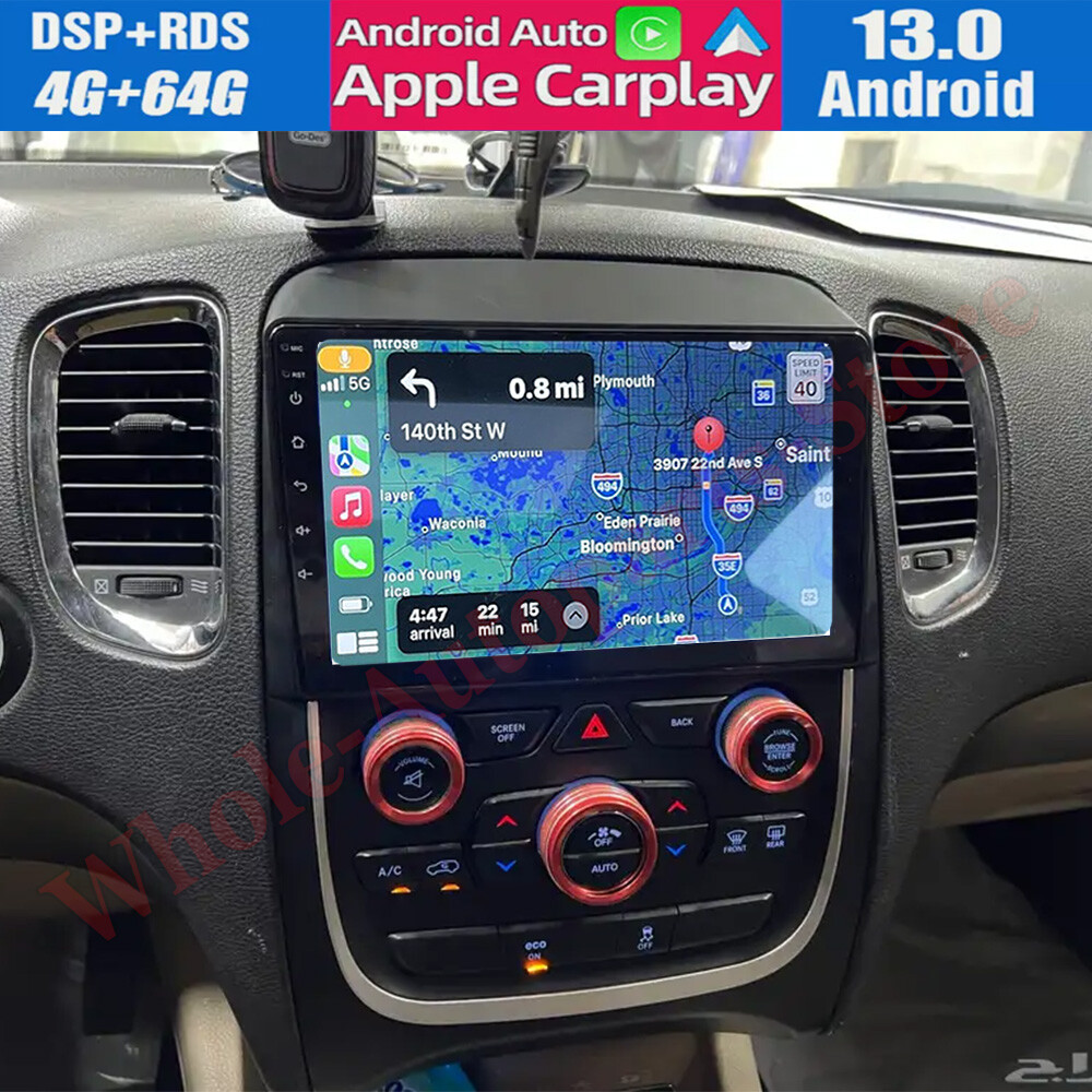 4+64G For 2014-2020 Dodge Durango 9″ Android 13 Carplay Car Stereo Radio GPS FM