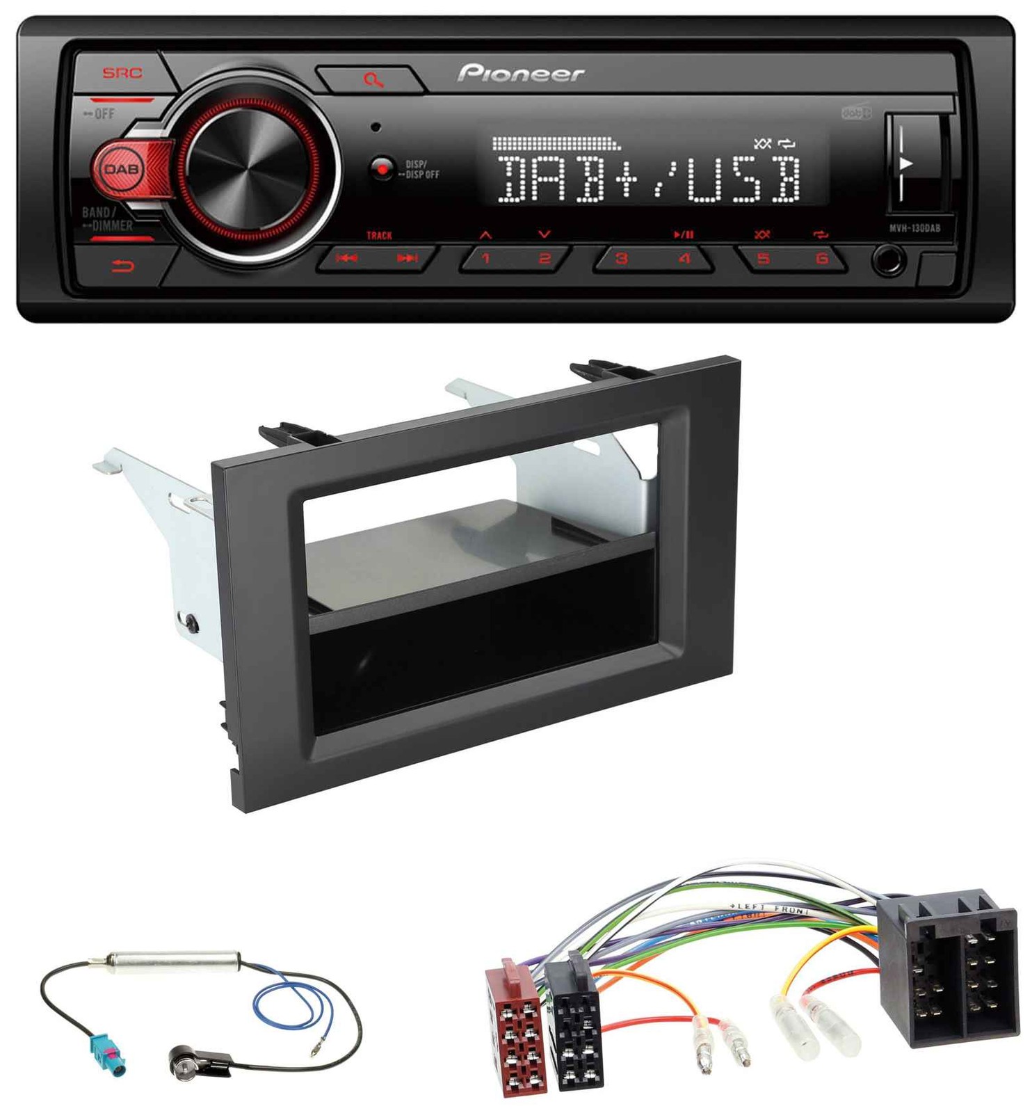 Pioneer MP3 1DIN DAB USB AUX Car Stereo for Mercedes Actros (2011-2021)