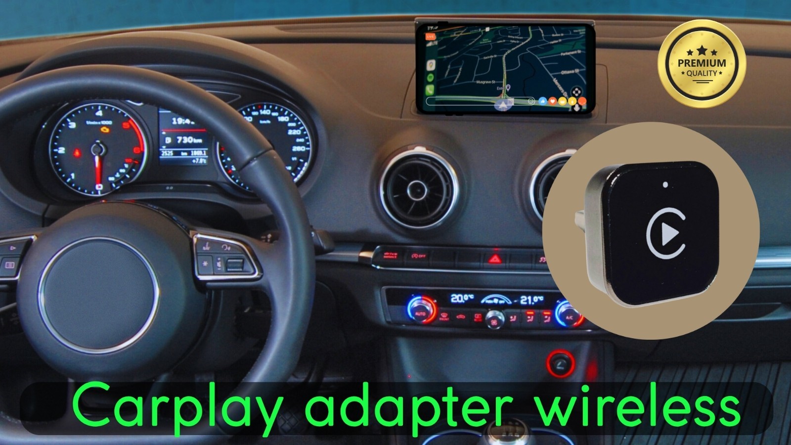 wireless CarPlay Adapter For iPhone Apple Dongle mini Plug ＆ Play fast