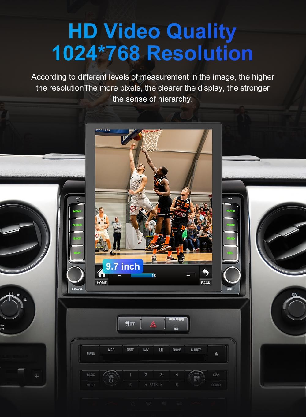 9.7″ Apple CarPlay for Ford F-150/F150 2009-2012 Stereo 2+32GB GPS Radio Navi BT