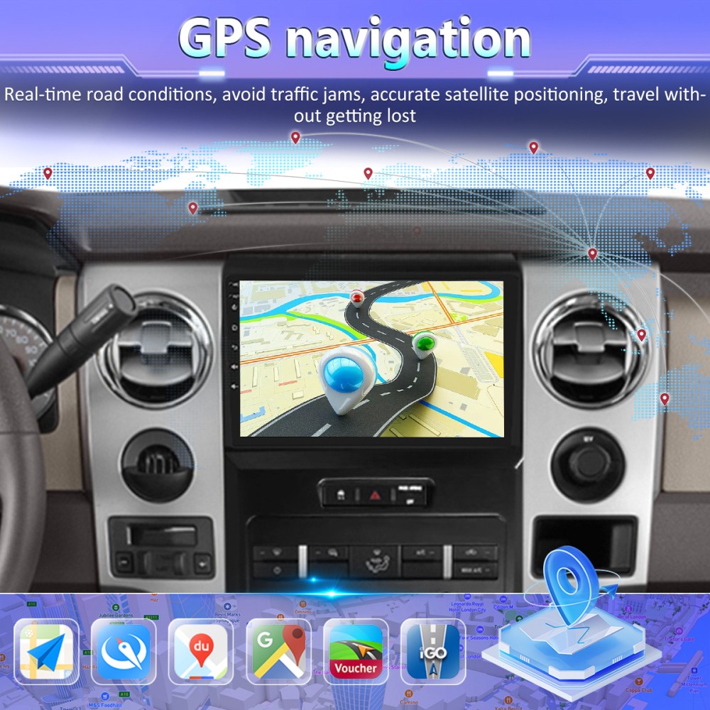 9 Inch For Ford F-150 2009-2014 Carplay Android 15 Car Stereo Radio GPS 2+64GB