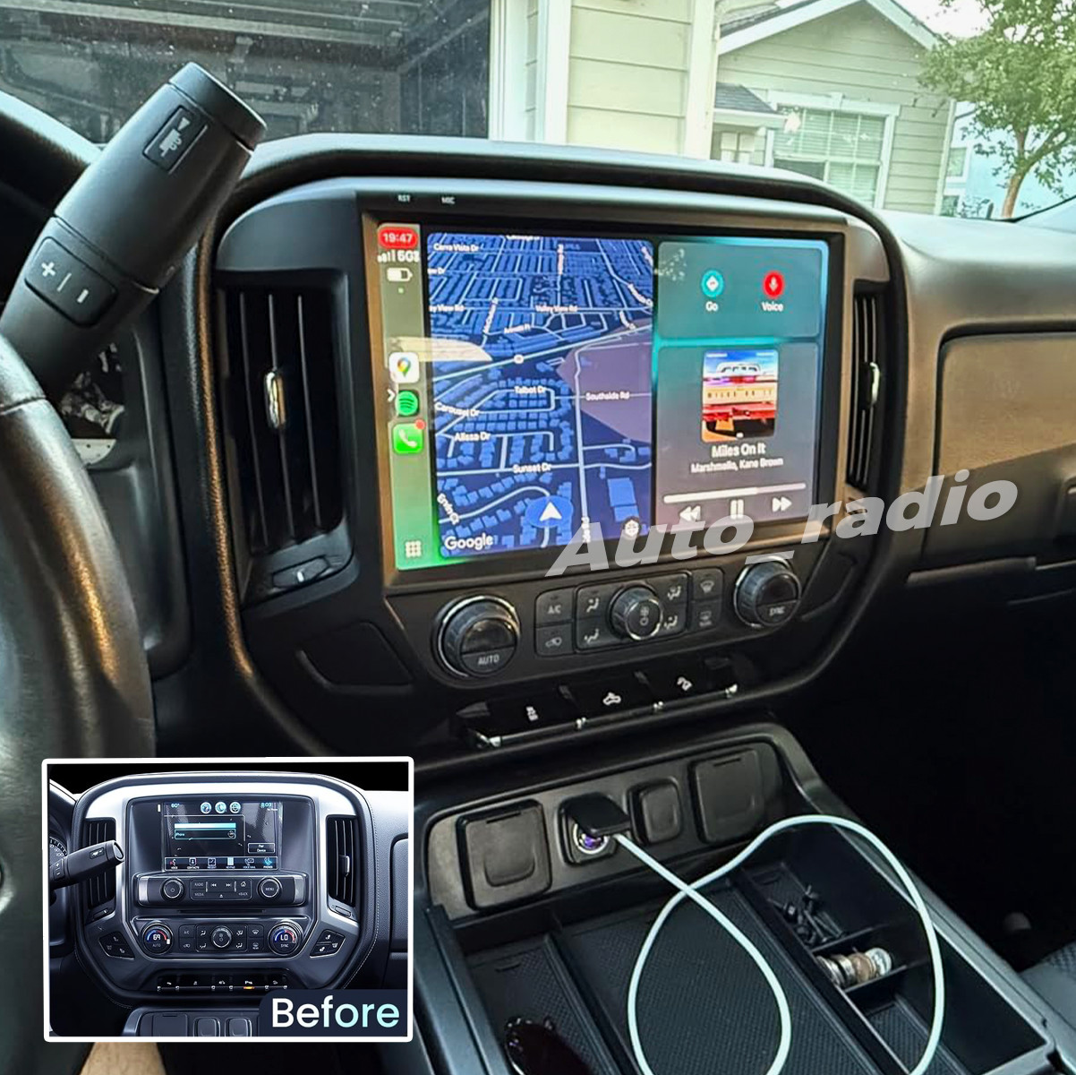 Car Radio Stereo Carplay For Chevrolet Silverado Backup Camera BL