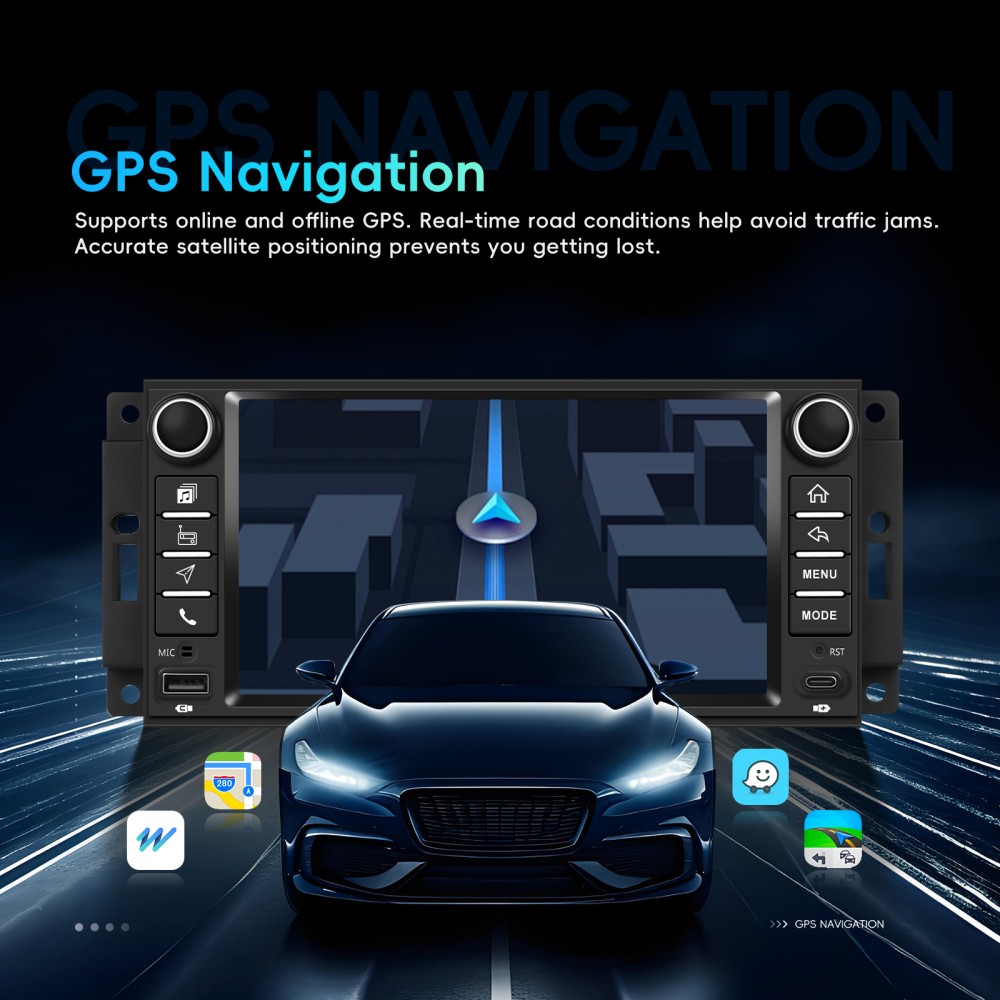 For 2011-2014 Chrysler 200 4+64GB pple CarPlay Android 15 Car Stereo Radio GPS