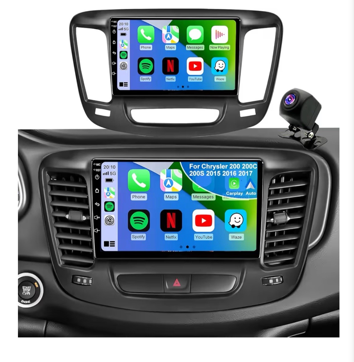 Car Stereo Radio 2+32GB For Chrysler 200 200C 2015-2019 Carplay Android 15 GPS