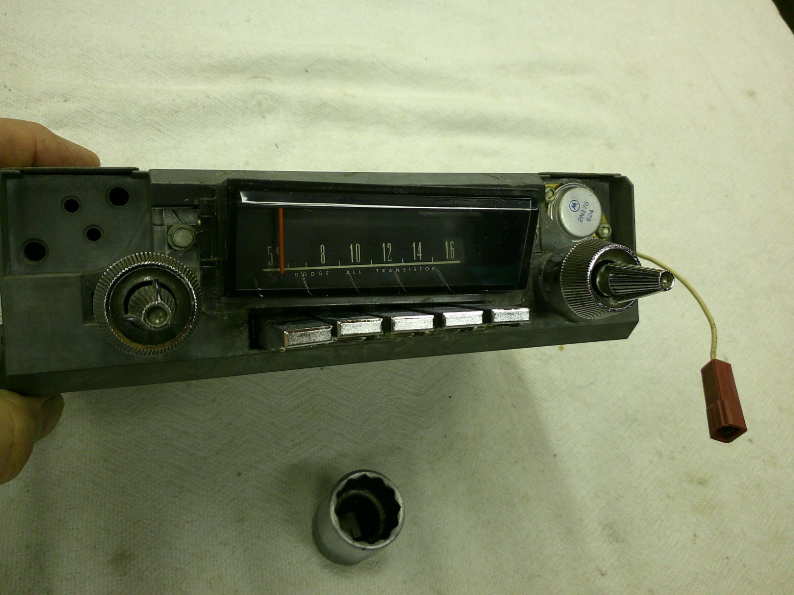 1966-1967 Dodge Charger OEM Mopar 233 Radio Stereo Head Unit AM WITH KNOBS