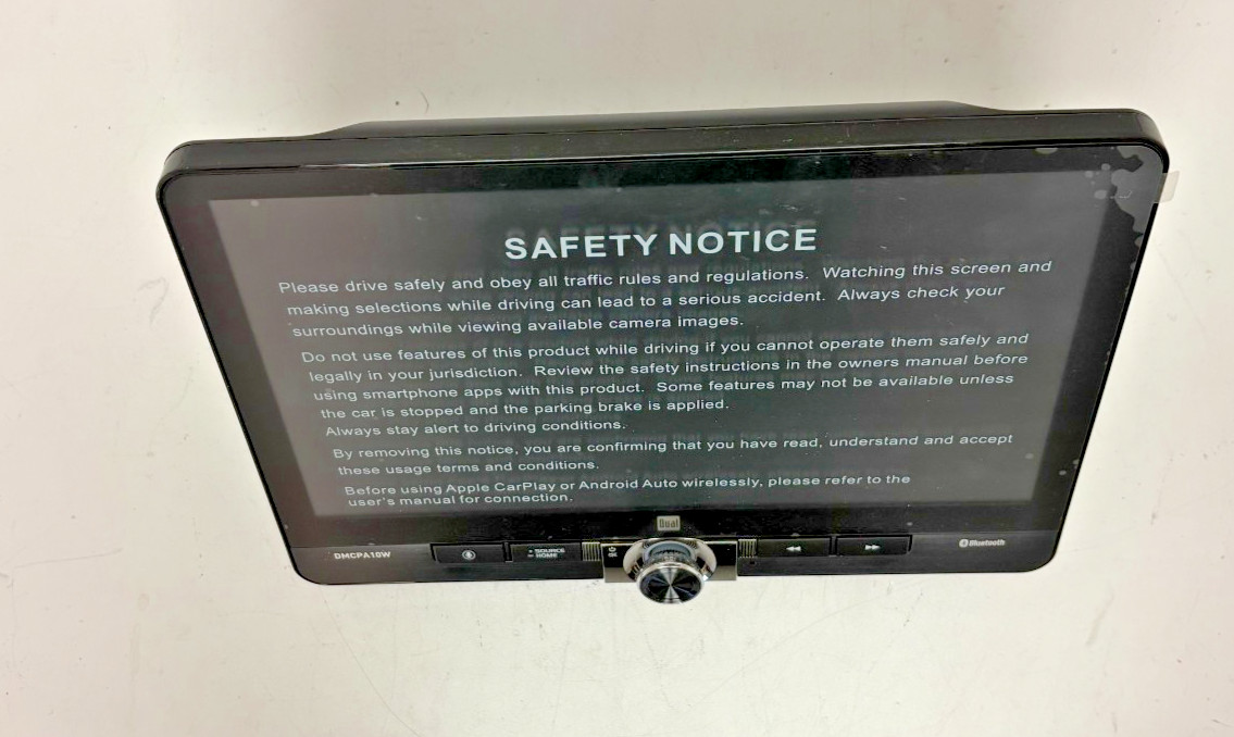 Dual Electronics DMCPA10W 10.1″ Touch Screen 240-Watt CarPlay/Android Receiver