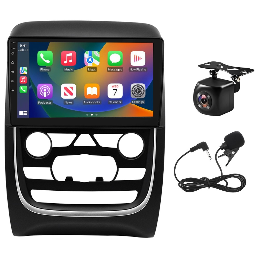 4+64G Android 15 CarPlay Stereo Radio GPS Sat Nav 9″ For Dodge Durango 2014-2020