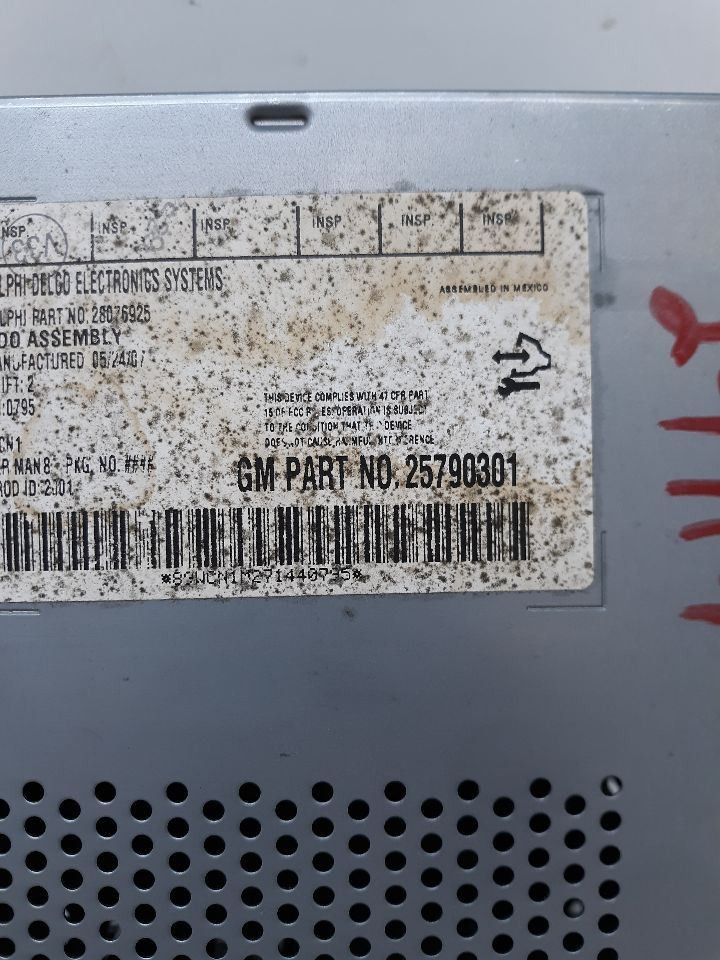 Audio Equipment Radio Opt UM7 Fits 07-14 SIERRA 2500 PICKUP 83249