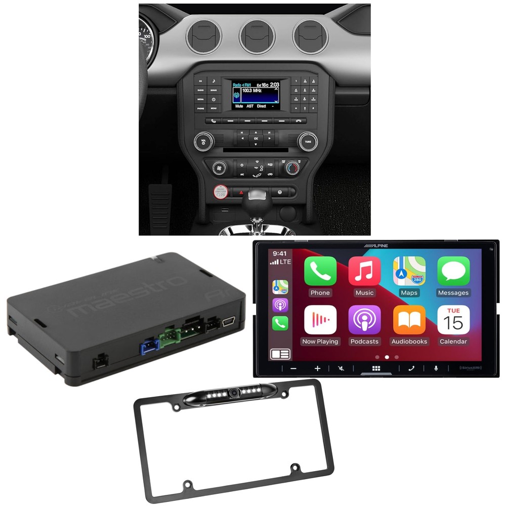 Alpine iLX-W670-M Radio Upgrade Kit for 2015-2025 Ford Mustang, Mustang GTD