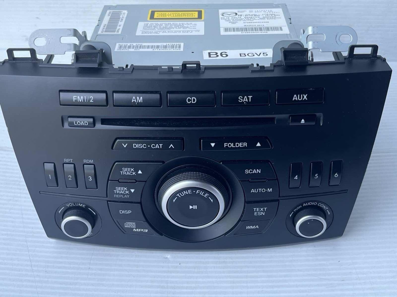 2010-2013 MAZDA 3 RADIO AUDIO AM/FM/CD SINGLE DISC PLAYER RECEIVER OEM