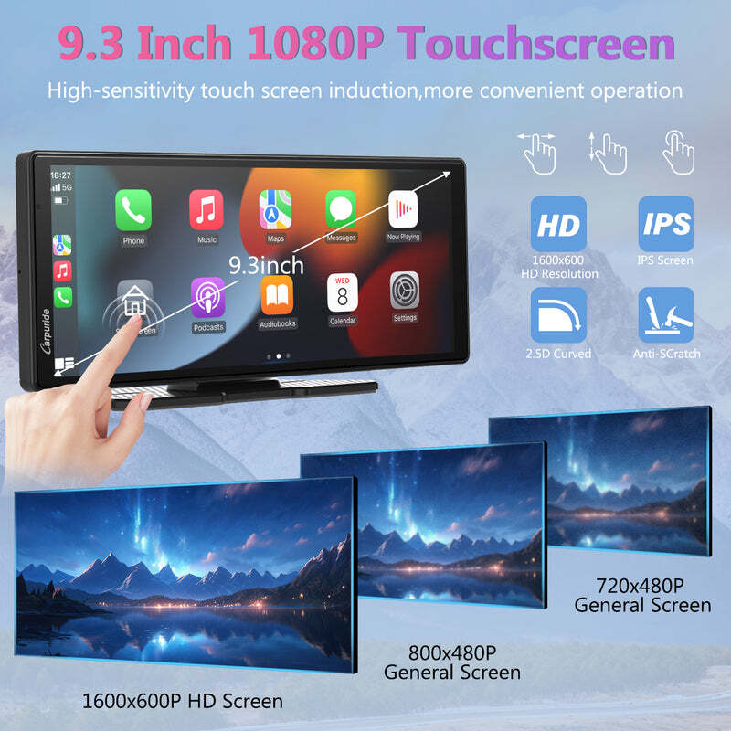 CARPURIDE W903 Smart Multimedia Wireless Carplay Android Auto With Dash Camera