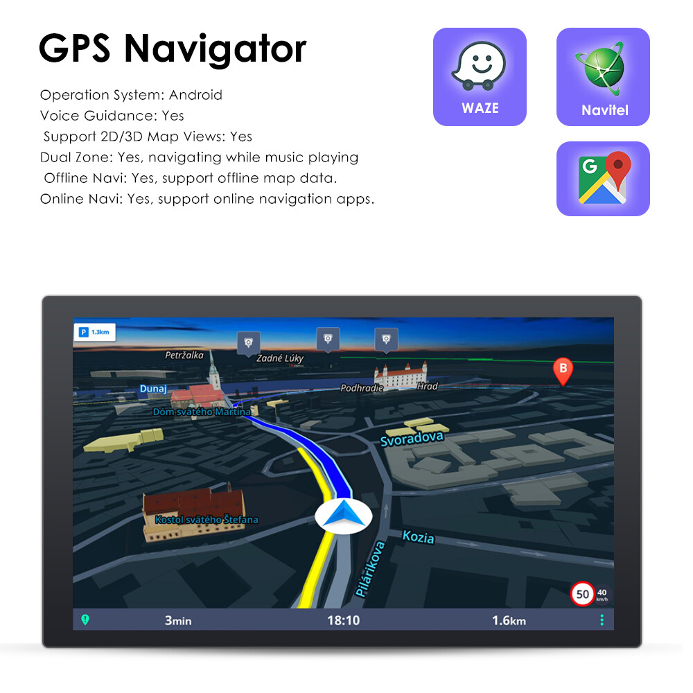 10.1″ inch Android 10 Car Radio Stereo OCTA Core 4+32G GPS Wifi BT Carplay Auto