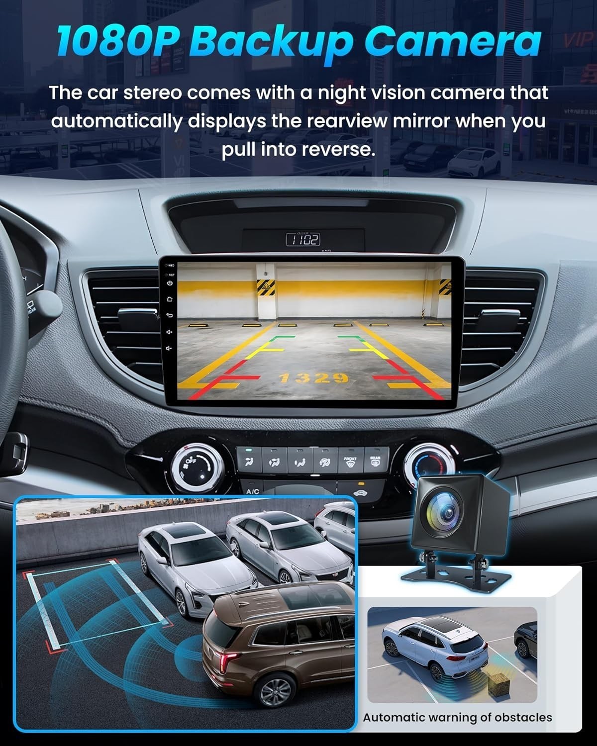 Car Radio Stereo Carplay For 2012-2016 Honda CR-V 4+64G 10in Car 4+64G
