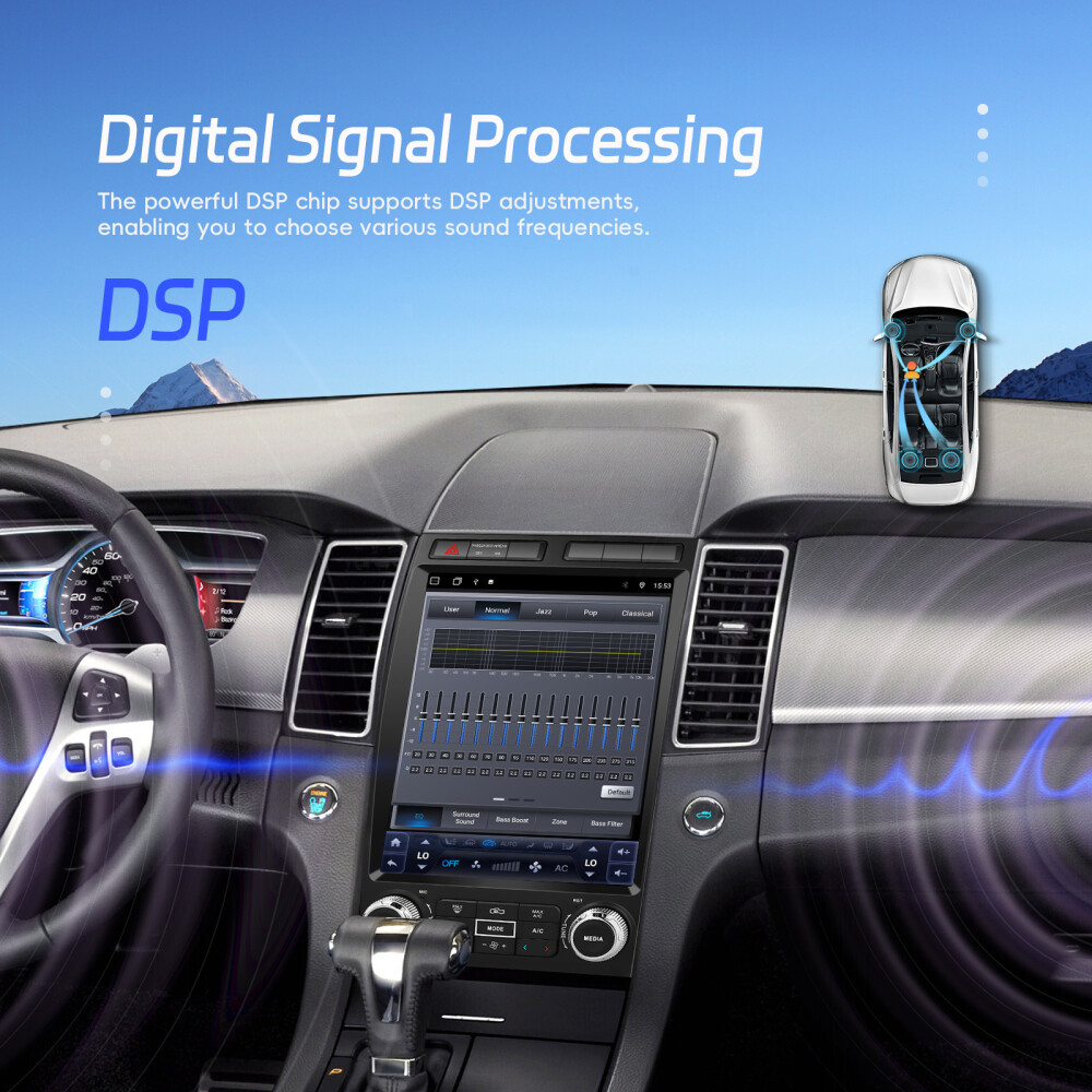 12.1″ Vertical Screen For Ford Taurus 2010-2018 Android 13 4+64GB GPS Car Radio