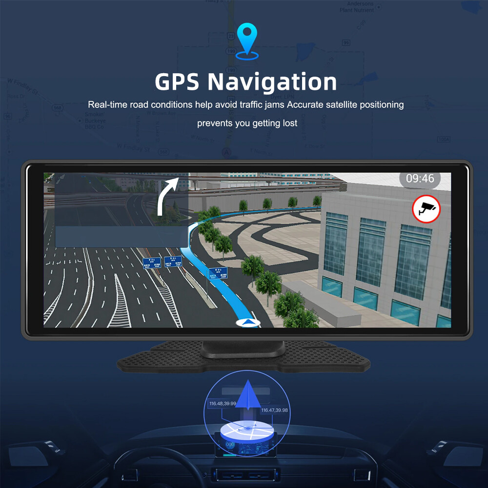 10.26″ Portable Wireless IOS CarPlay/Android Car Stereo Touch Screen Bluetooth