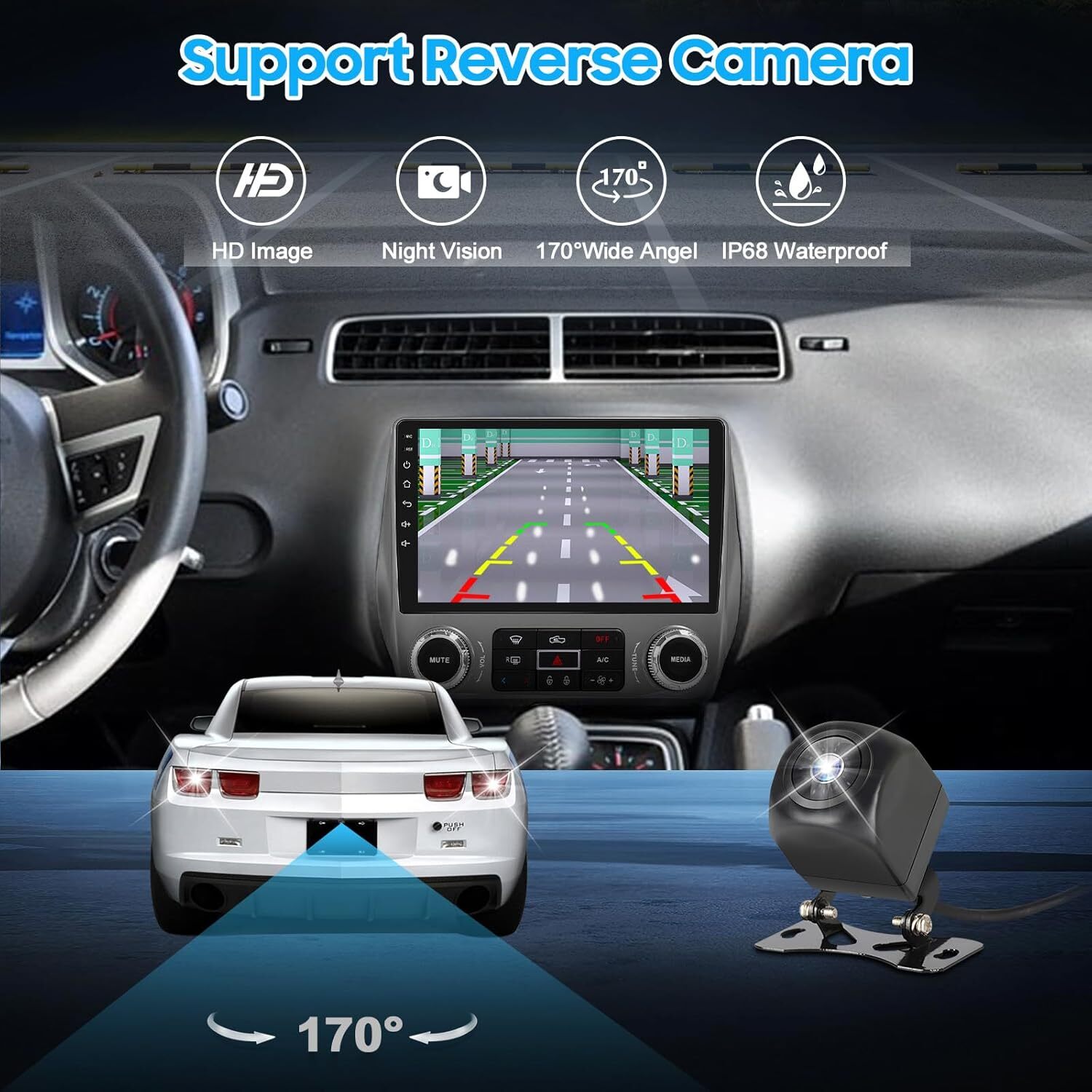For Chevrolet Camaro 2010-2015 Apple Carplay Android Car Radio Stereo GPS FM RDS