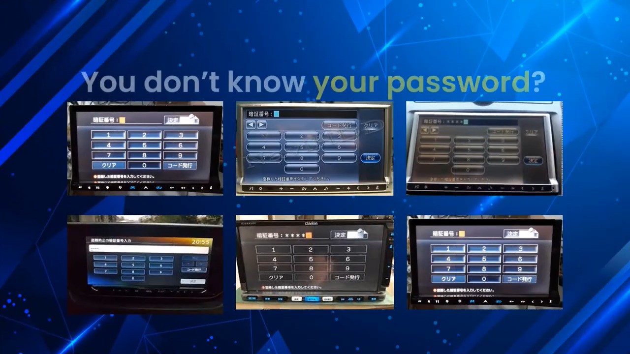 Clarion Car Audio Unlock — Security Code Password Removal All Model Series