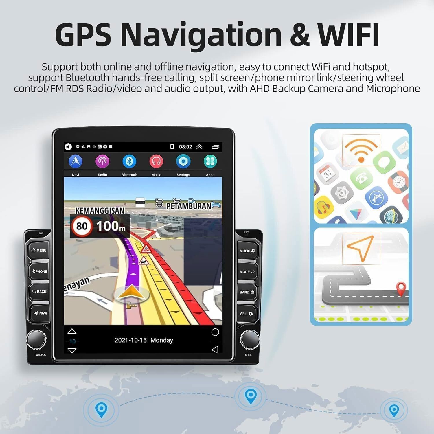 For 2007-2014 GMC Yukon Denali 9.7″ Android 15 Carplay Car Stereo Radio GPS AHD
