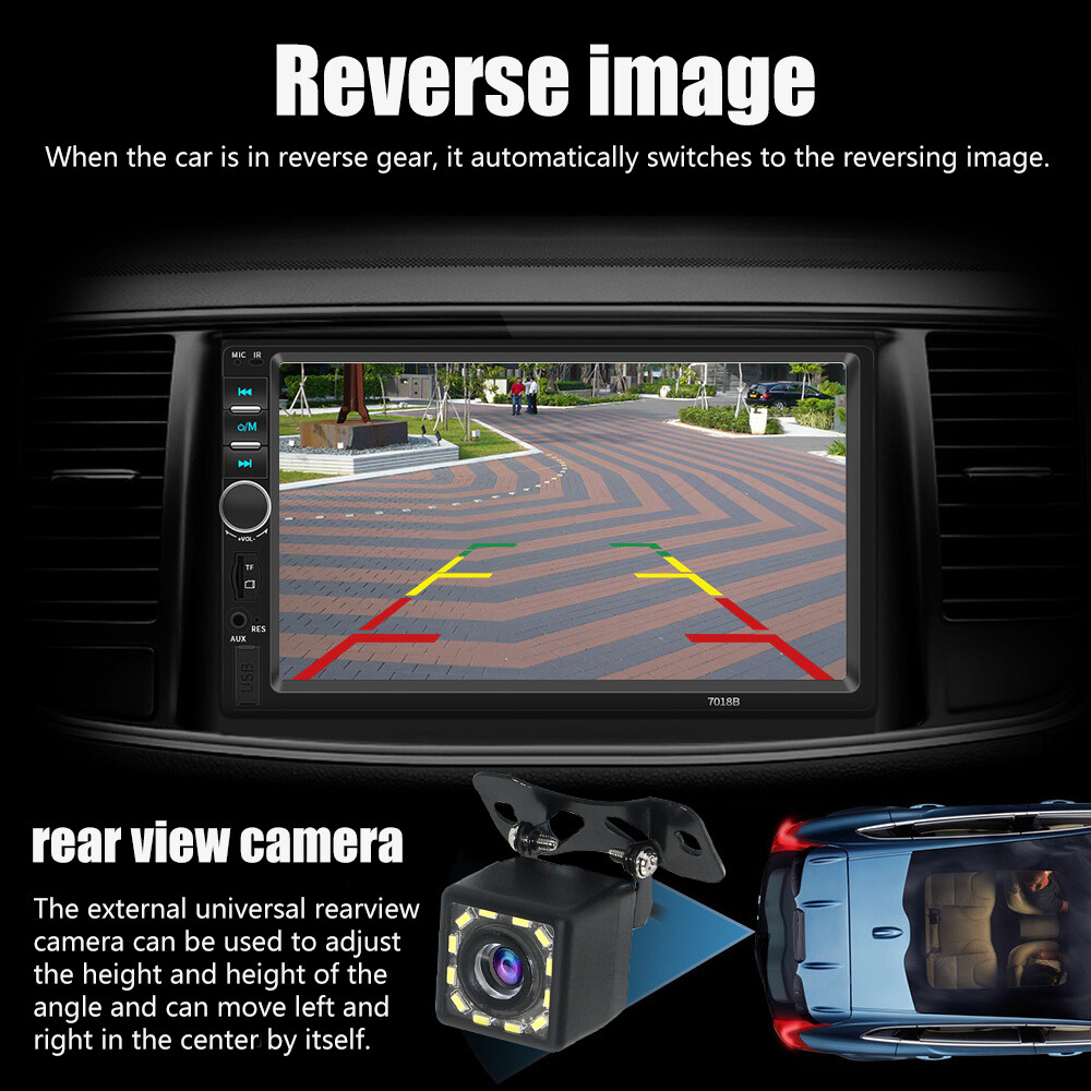 Radio Estereo De Pantalla Para Coche Carro WiFi Doble Din Bluetooth MP5 Player