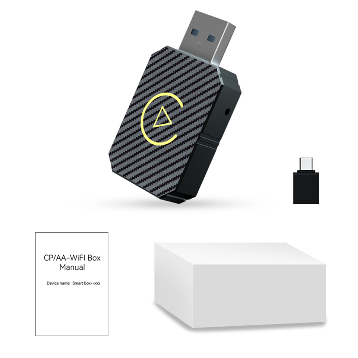 2 in 1 Wireless Carplay Adapter Android Auto Adapter USB Car Dongle Connect Box.