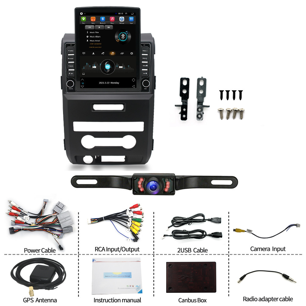 9.7” WIRELESS CARPLAY ANDROID AUTO FOR FORD F150 2009-2014 RADIO GPS NAVI WIFI