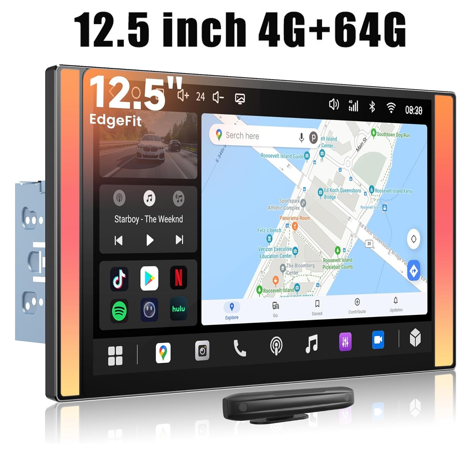 ATOTO Double Din Android 14 Car Stereo 12.5 Inch QLED 8-Core 64GB 4G LTE Dual BT