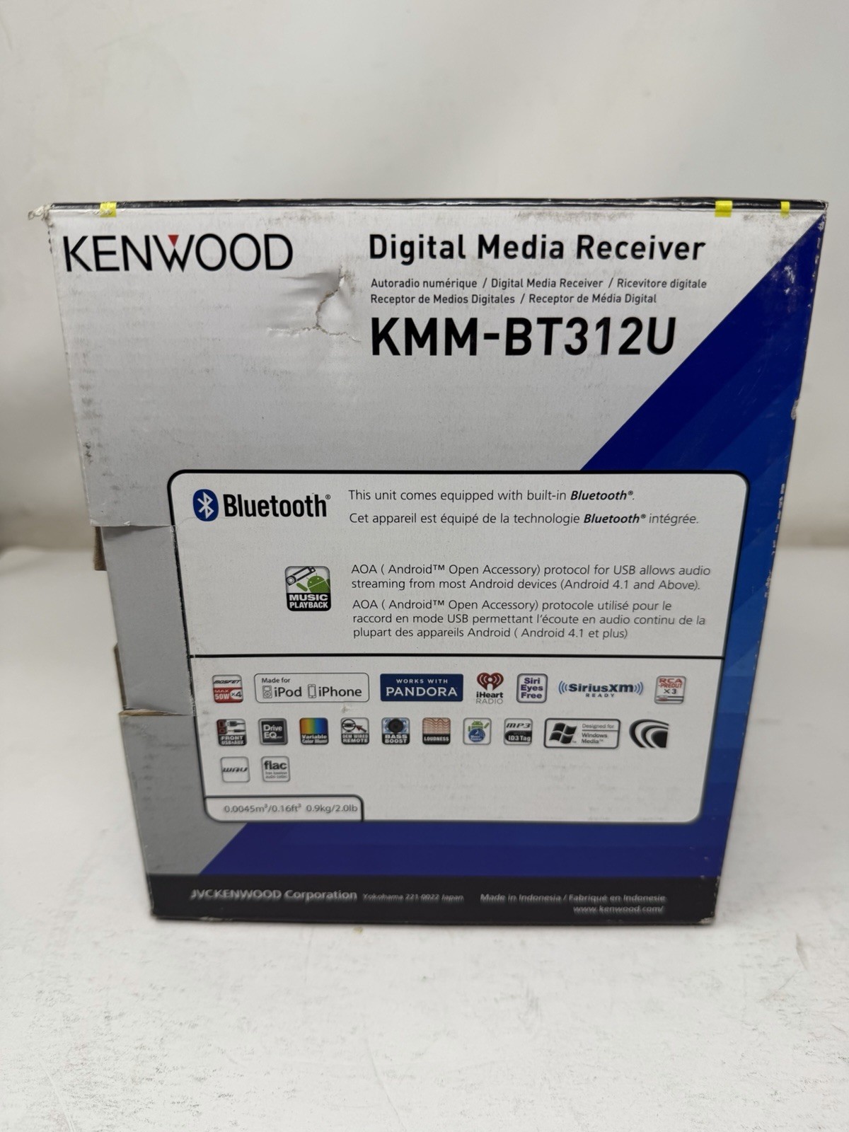 Kenwood KMM-BT312U AM FM Radio Receiver MP3 Player bluetooth