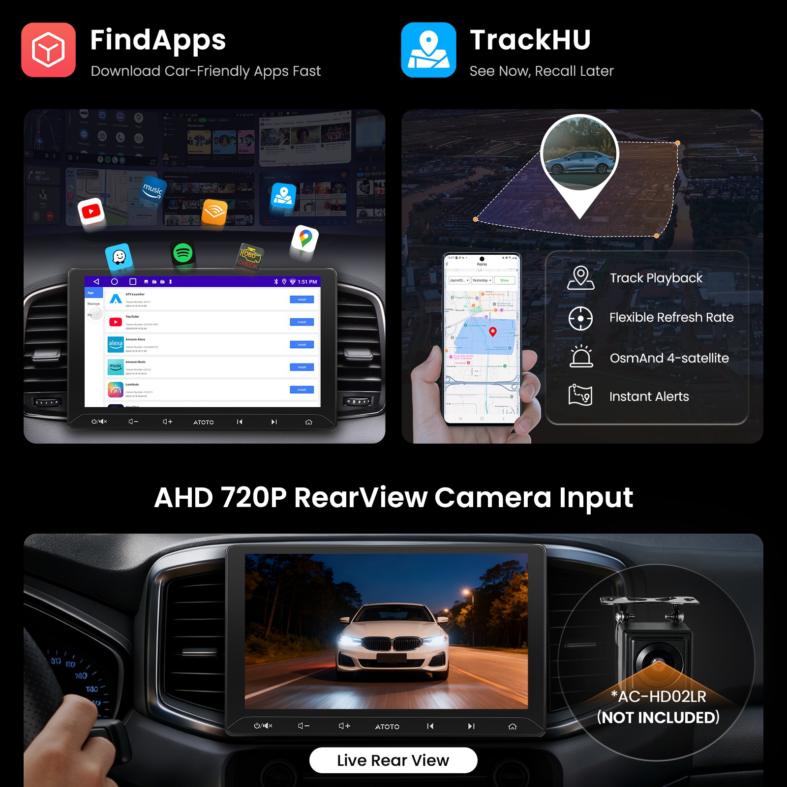 ATOTO A5L Gemini 3.0 AI 2 Din Car Stereo GPS Play Android Radio 10.1″ Multimedia