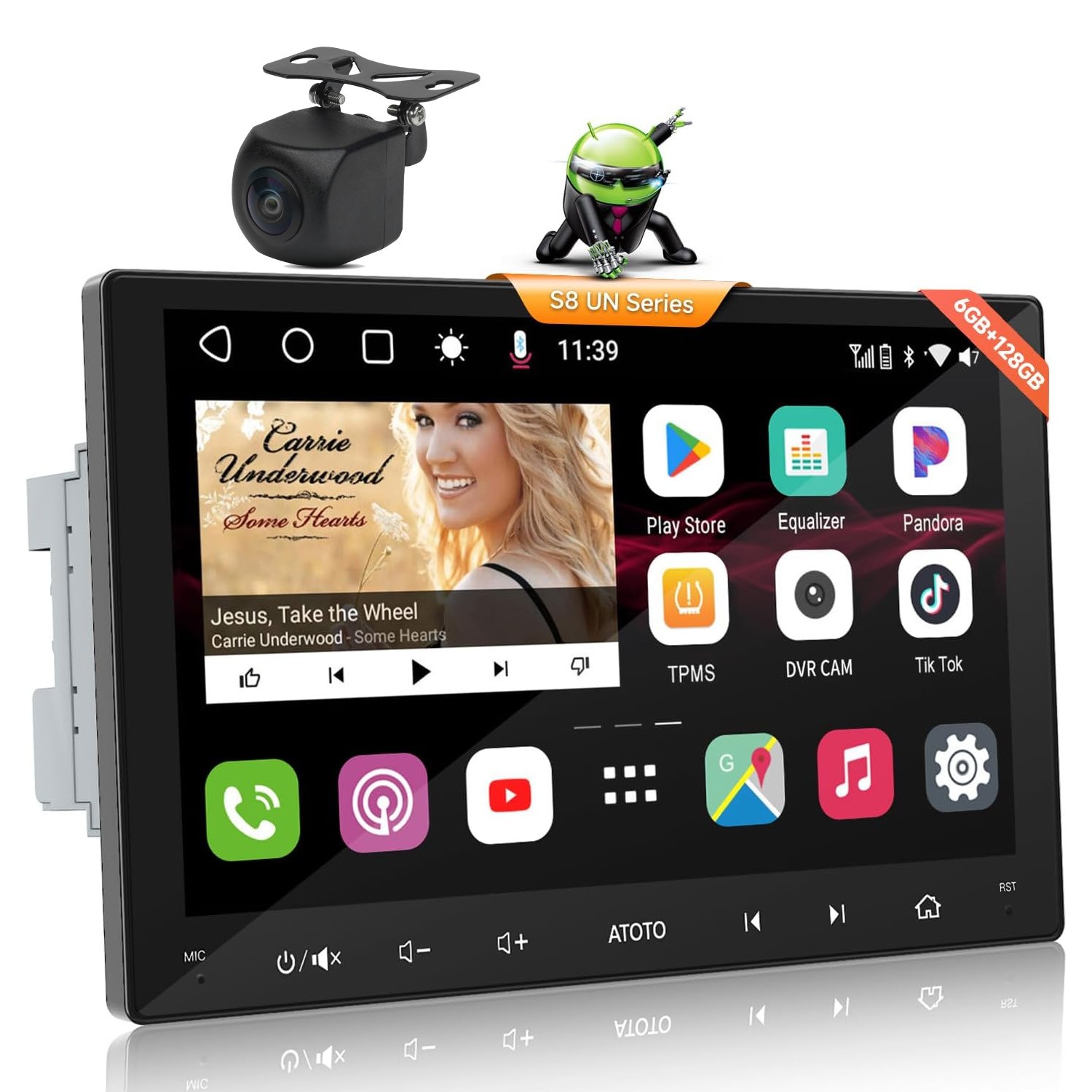 ATOTO S8 Ultra 9” 2DIN Gen AI Android Car Radio Wireless CP&AA Rear Cam 6G+128G