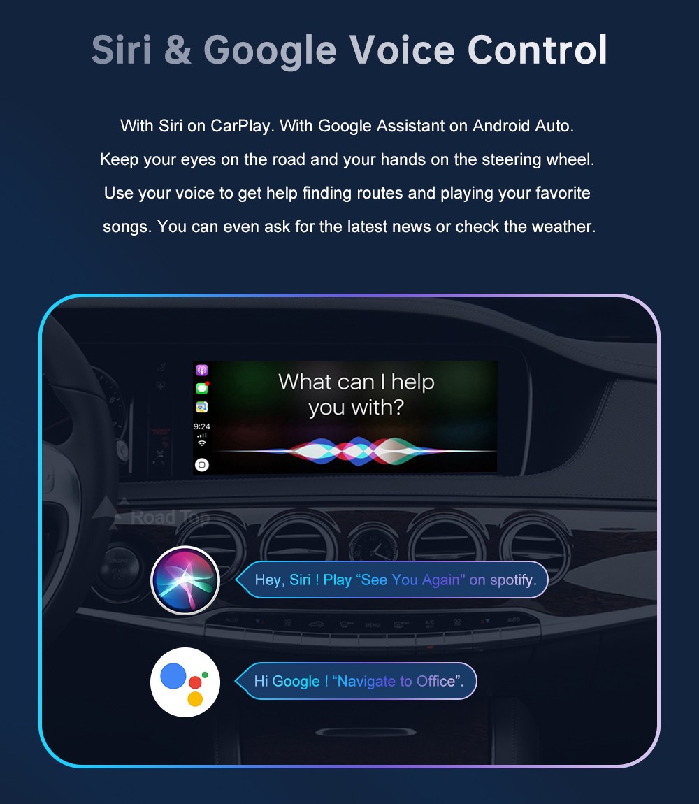 Wireless Carplay Android Auto Interface For Benz C Class GLC 2015-2018 NTG5.0