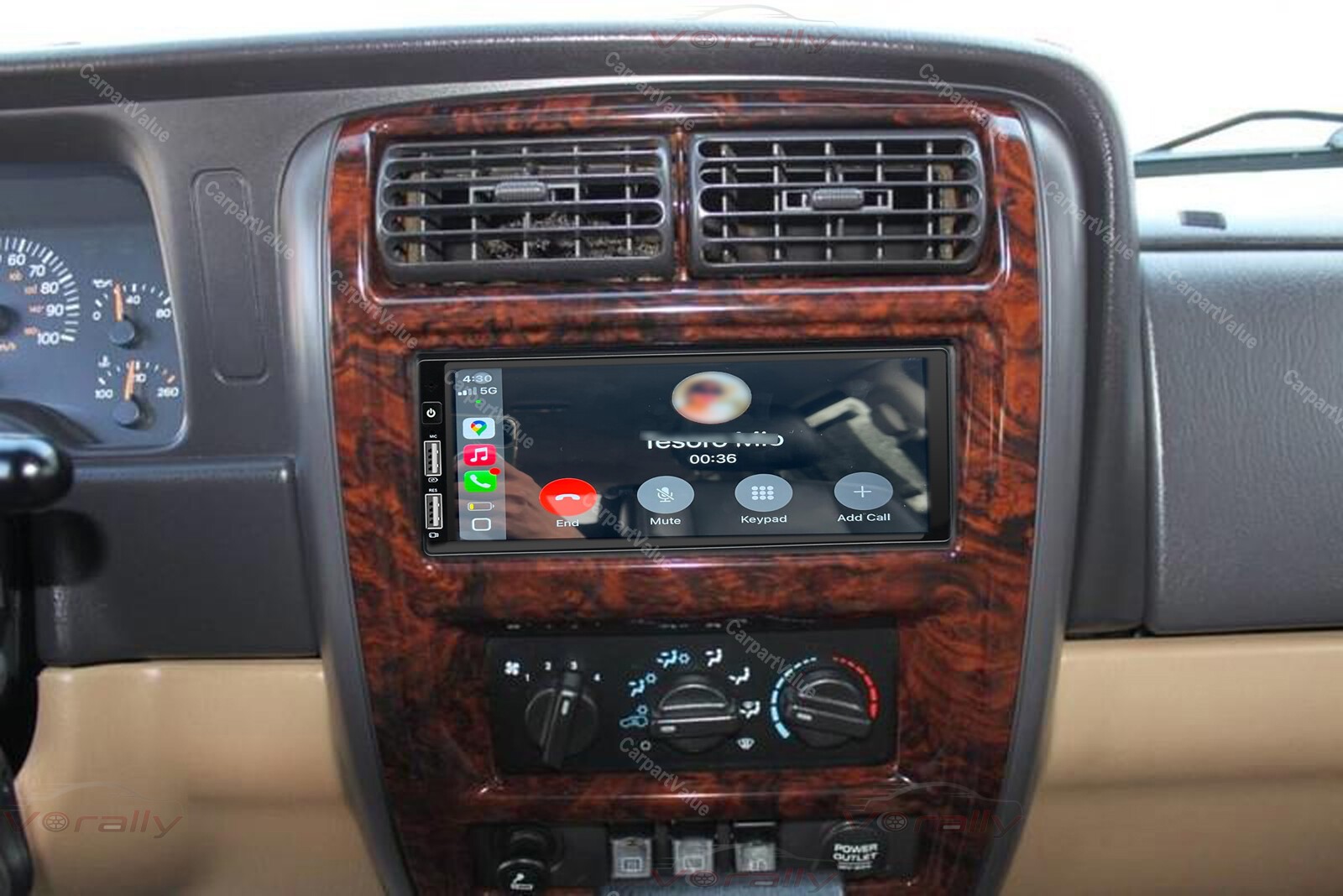 For Jeep Cherokee 1997-2001 XJ Apple Carplay Android 14 Auto Stereo Radio +Cam