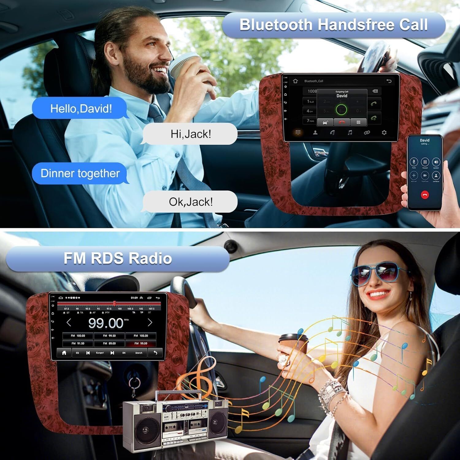 Car Radio Stereo Carplay For 2007-2014 Chevrolet Silverado Navi 4+64G 9in w/Cam