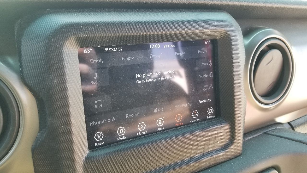 18 JEEP WRANGLER JL JLU SPORT RADIO DISPLAY WITH RECEIVER 7″ SCREEN