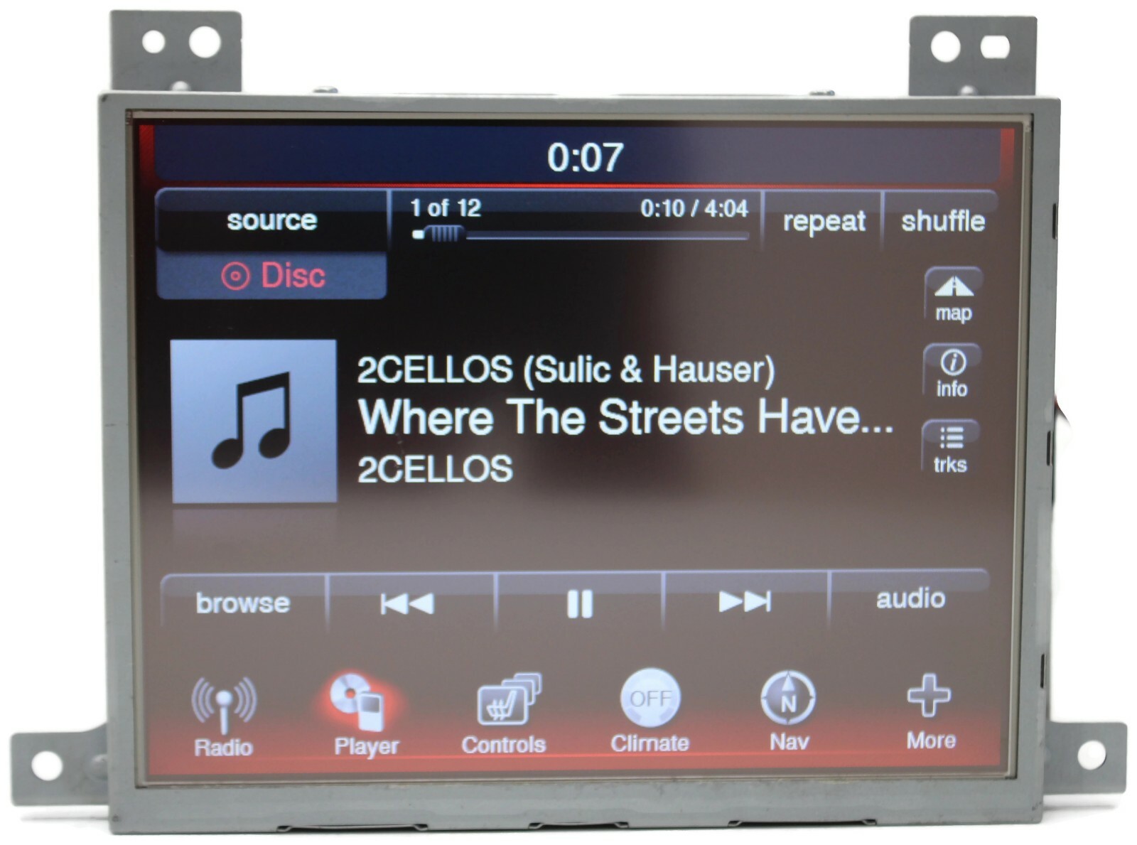 11-14 Dodge Charger 300 Navigation Radio Touch 8.4” Display Screen 05064798AH