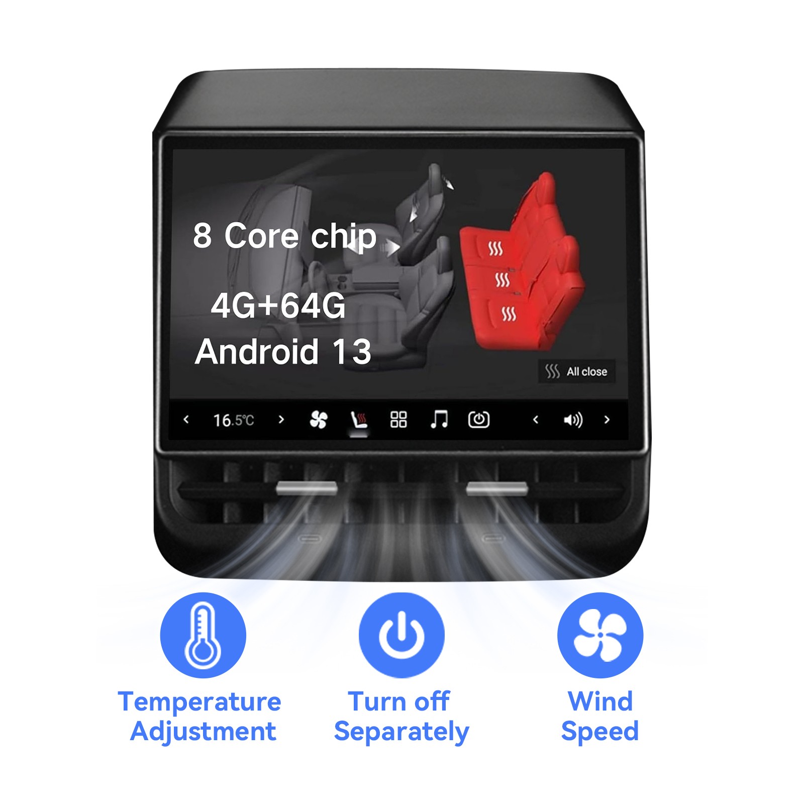 For Tesla Screen Auto Carplay Model 3(2017-2023)/Y (2020-2024） 8.66 inch