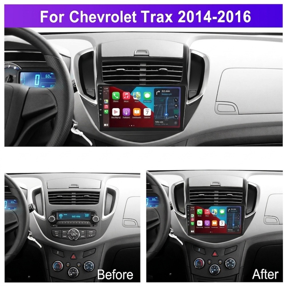 2G+64GB For Chevrolet Trax 2014-2016 Carplay Android 15 Car Stereo Radio GPS Cam